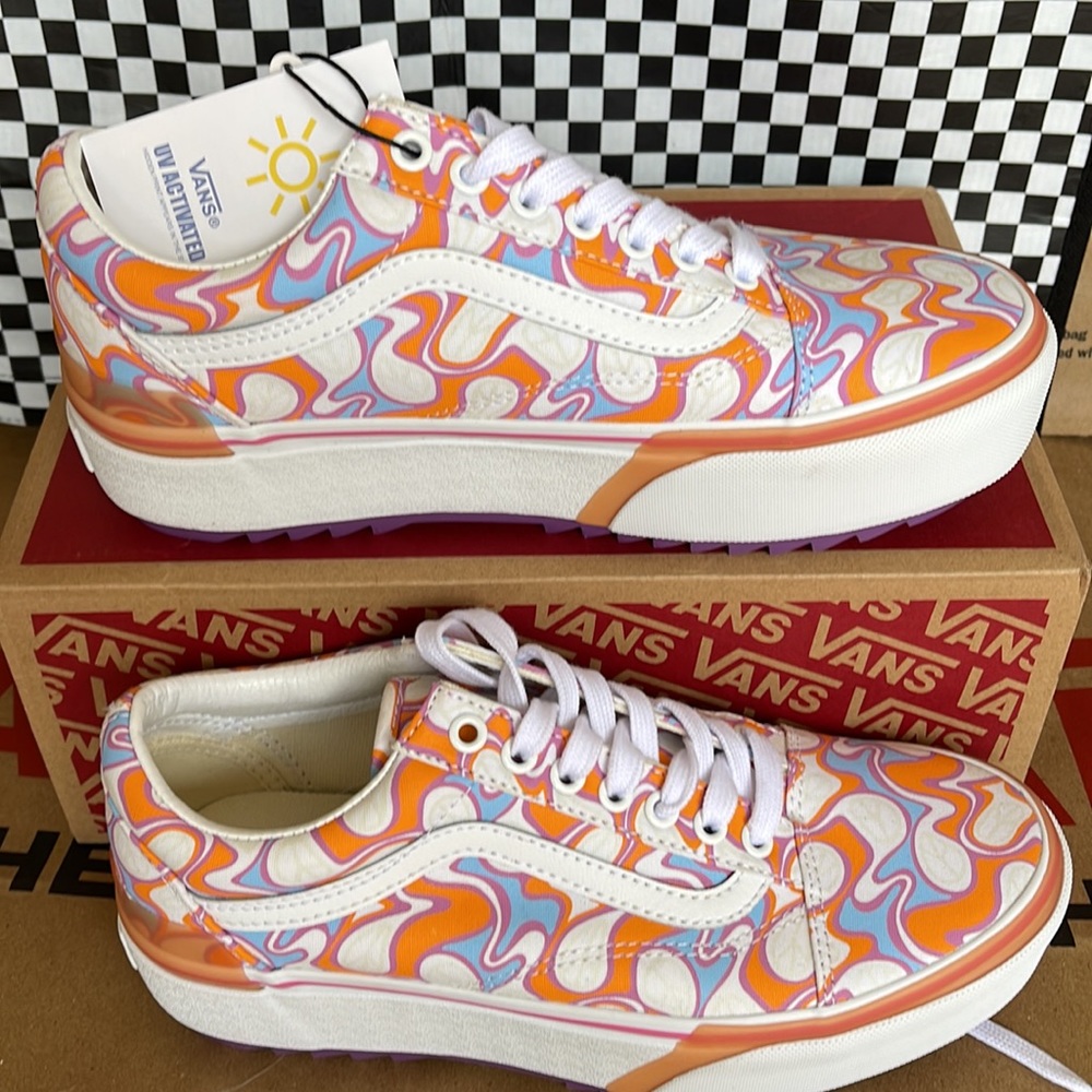 Vans Old Skool Stacked UV Ink Peace Men’s sneakers-platforms - Picture 3 of 16